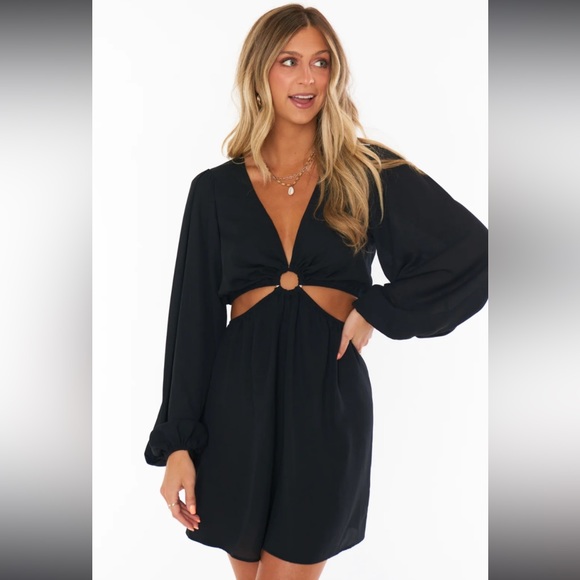 Satin Cut Out Dress - Picture 6 of 6